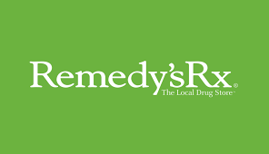 White text on a green background reads RemedysRx The Local Drug Store®.